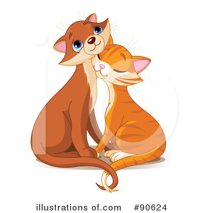 Royalty-Free (RF) Cats Clipart Illustration by Pushkin - Stock Sample #90624
