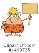 Cave Woman Clipart #1403735 by Hit Toon