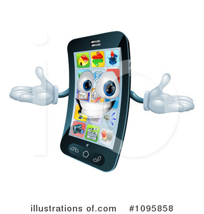 Cell Phones Clipart #1095858 by AtStockIllustration