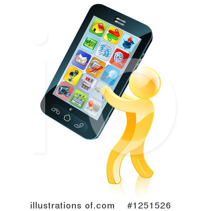 Royalty-Free (RF) Cell Phone Clipart Illustration by AtStockIllustration - Stock Sample #1251526