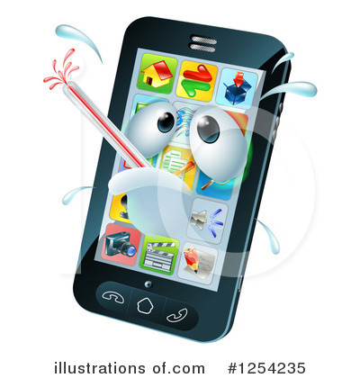 Cell Phones Clipart #1254235 by AtStockIllustration