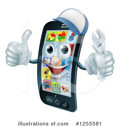Cell Phones Clipart #1255581 by AtStockIllustration