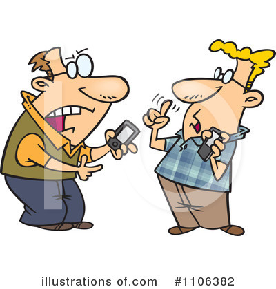 Royalty-Free (RF) Cell Phones Clipart Illustration by toonaday - Stock Sample #1106382