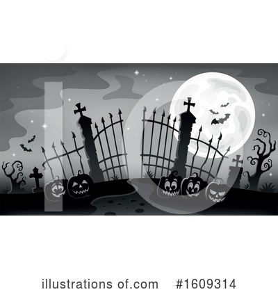 Graveyard Clipart #1609314 by visekart