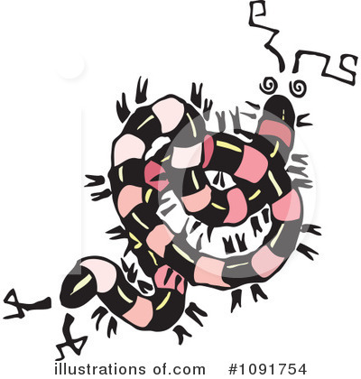 Centipede Clipart #1091754 by Steve Klinkel