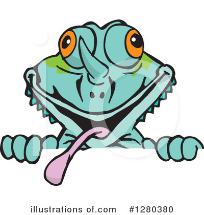 Royalty-Free (RF) Chameleon Clipart Illustration by Dennis Holmes Designs - Stock Sample #1280380