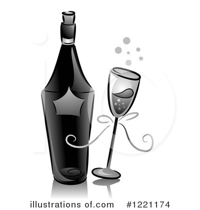 Royalty-Free (RF) Champagne Clipart Illustration by BNP Design Studio - Stock Sample #1221174