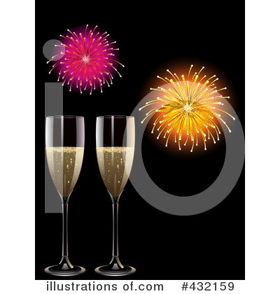Royalty-Free (RF) Champagne Clipart Illustration by elaineitalia - Stock Sample #432159