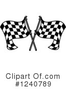 Checkered Flag Clipart #1240789 by Vector Tradition SM