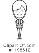 Cheerleader Clipart #1198612 by Cory Thoman