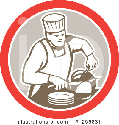 Royalty-Free (RF) Chef Clipart Illustration by patrimonio - Stock Sample #1256831