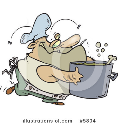 Royalty-Free (RF) Chef Clipart Illustration by toonaday - Stock Sample #5804