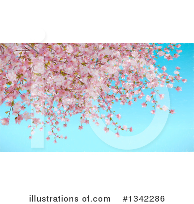 Cherry Blossoms Clipart #1342286 by KJ Pargeter