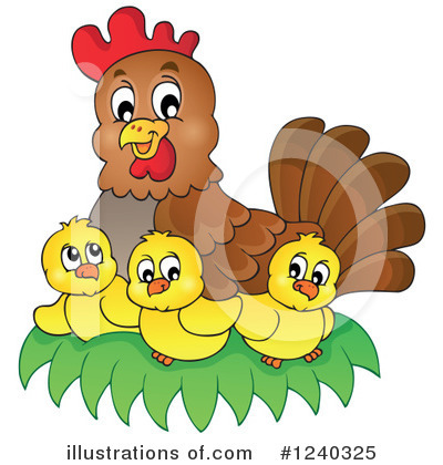 Royalty-Free (RF) Chicken Clipart Illustration by visekart - Stock Sample #1240325