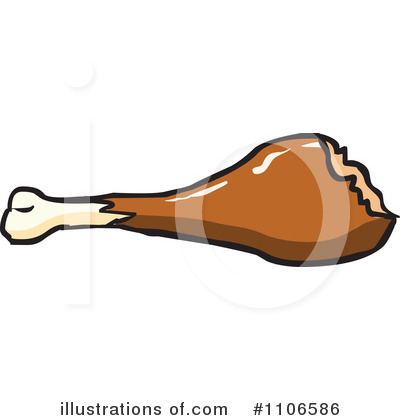 Chicken Drumstick Clipart #1106586 - Illustration by Cartoon Solutions