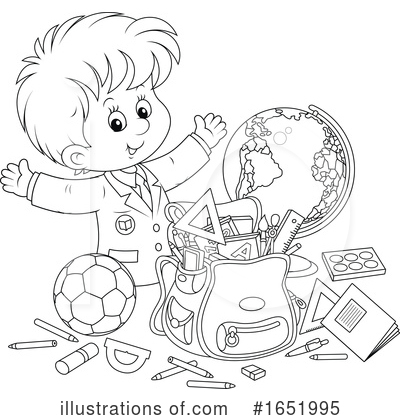 School Supplies Clipart #1651995 by Alex Bannykh