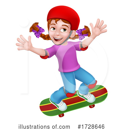 Skateboarding Clipart #1728646 by AtStockIllustration