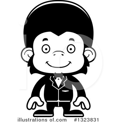 Royalty-Free (RF) Chimpanzee Clipart Illustration by Cory Thoman - Stock Sample #1323831