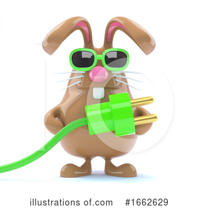 Chocolate Bunny Clipart #1662629 - Illustration by Steve Young