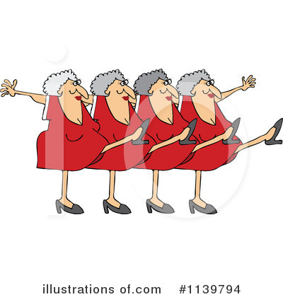 Royalty-Free (RF) Chorus Line Clipart Illustration by djart - Stock Sample #1139794