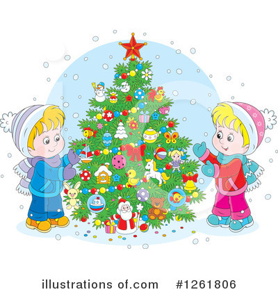 Royalty-Free (RF) Christmas Clipart Illustration by Alex Bannykh - Stock Sample #1261806