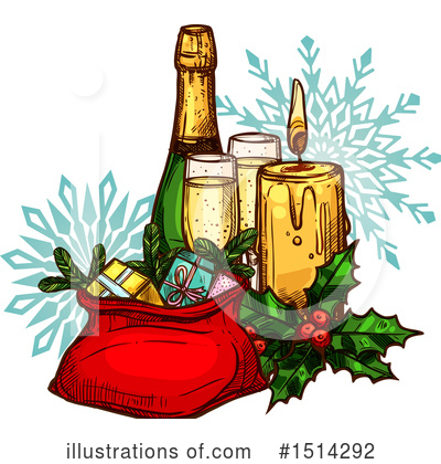 Wine Bottle Clipart #1514292 by Vector Tradition SM