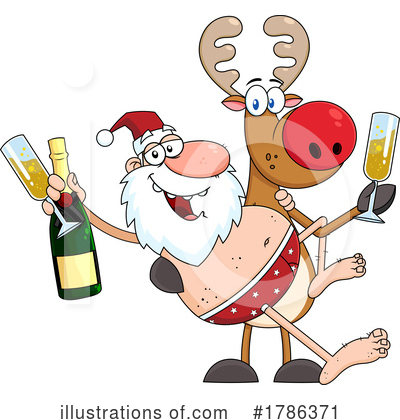 Rudolph Clipart #1786371 by Hit Toon