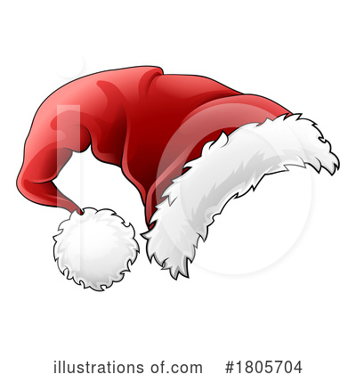 Santa Hat Clipart #1805704 by AtStockIllustration