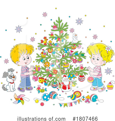 Christmas Tree Clipart #1807466 by Alex Bannykh