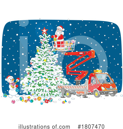 Christmas Tree Clipart #1807470 by Alex Bannykh