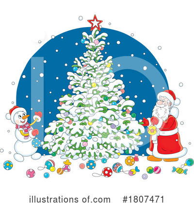 Christmas Tree Clipart #1807471 by Alex Bannykh