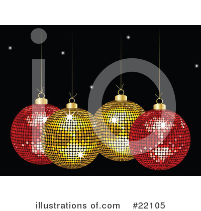 Christmas Ornaments Clipart #22105 by elaineitalia