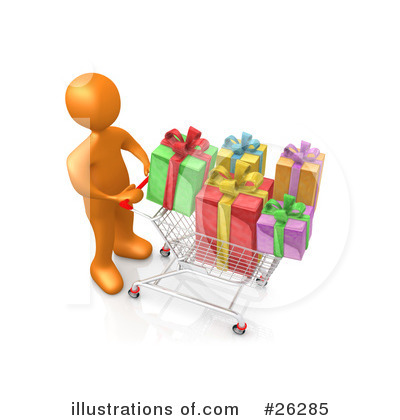 Christmas Shopping Clipart #1144119 - Illustration by peachidesigns