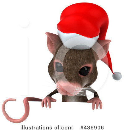 Christmas Mouse Clipart #436908 - Illustration by Julos