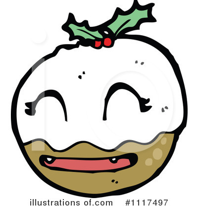 Royalty-Free (RF) Christmas Pudding Clipart Illustration by lineartestpilot - Stock Sample #1117497