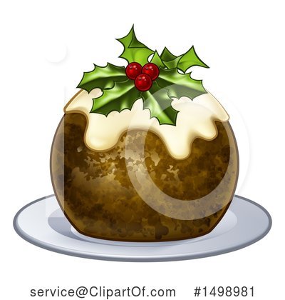 Royalty-Free (RF) Christmas Pudding Clipart Illustration by AtStockIllustration - Stock Sample #1498981
