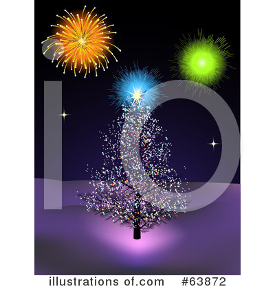 Royalty-Free (RF) Christmas Tree Clipart Illustration by elaineitalia - Stock Sample #63872