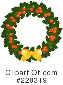 Christmas Wreath Clipart #228319 by elaineitalia