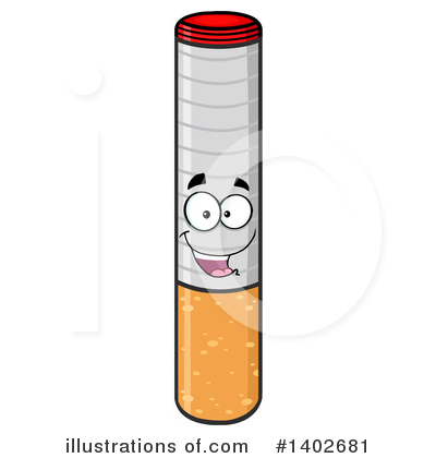 Royalty-Free (RF) Cigarette Mascot Clipart Illustration by Hit Toon - Stock Sample #1402681