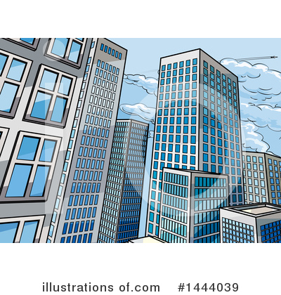 Skyscrapers Clipart #1444039 by AtStockIllustration