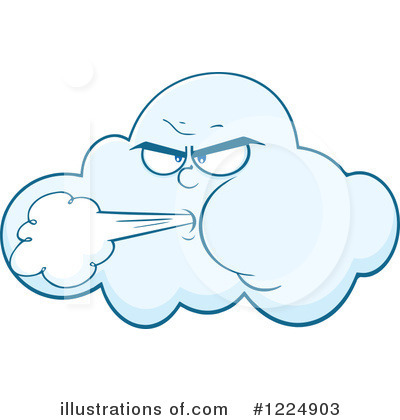 Cloud Character Clipart #1224903 by Hit Toon