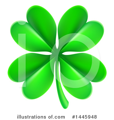 Four Leaf Clover Clipart #1445948 by AtStockIllustration