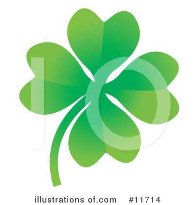 Four Leaf Clover Clipart #11714 by AtStockIllustration