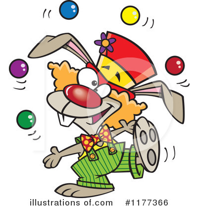 Royalty-Free (RF) Clown Clipart Illustration by toonaday - Stock Sample #1177366