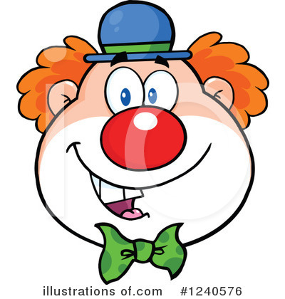 Clown Face Clipart #1240576 by Hit Toon