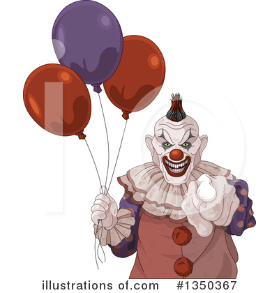 Royalty-Free (RF) Clown Clipart Illustration by Pushkin - Stock Sample #1350367