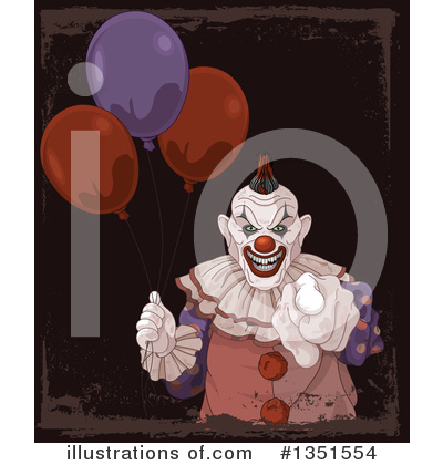 Royalty-Free (RF) Clown Clipart Illustration by Pushkin - Stock Sample #1351554