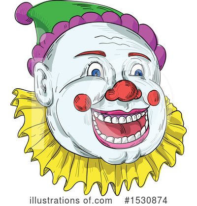 Royalty-Free (RF) Clown Clipart Illustration by patrimonio - Stock Sample #1530874