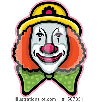 Clown Face Clipart #1567831 by patrimonio