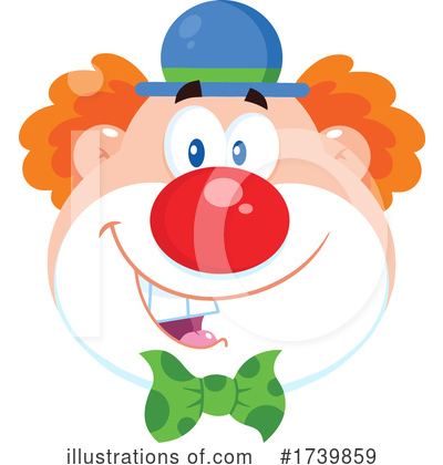 Royalty-Free (RF) Clown Clipart Illustration by Hit Toon - Stock Sample #1739859